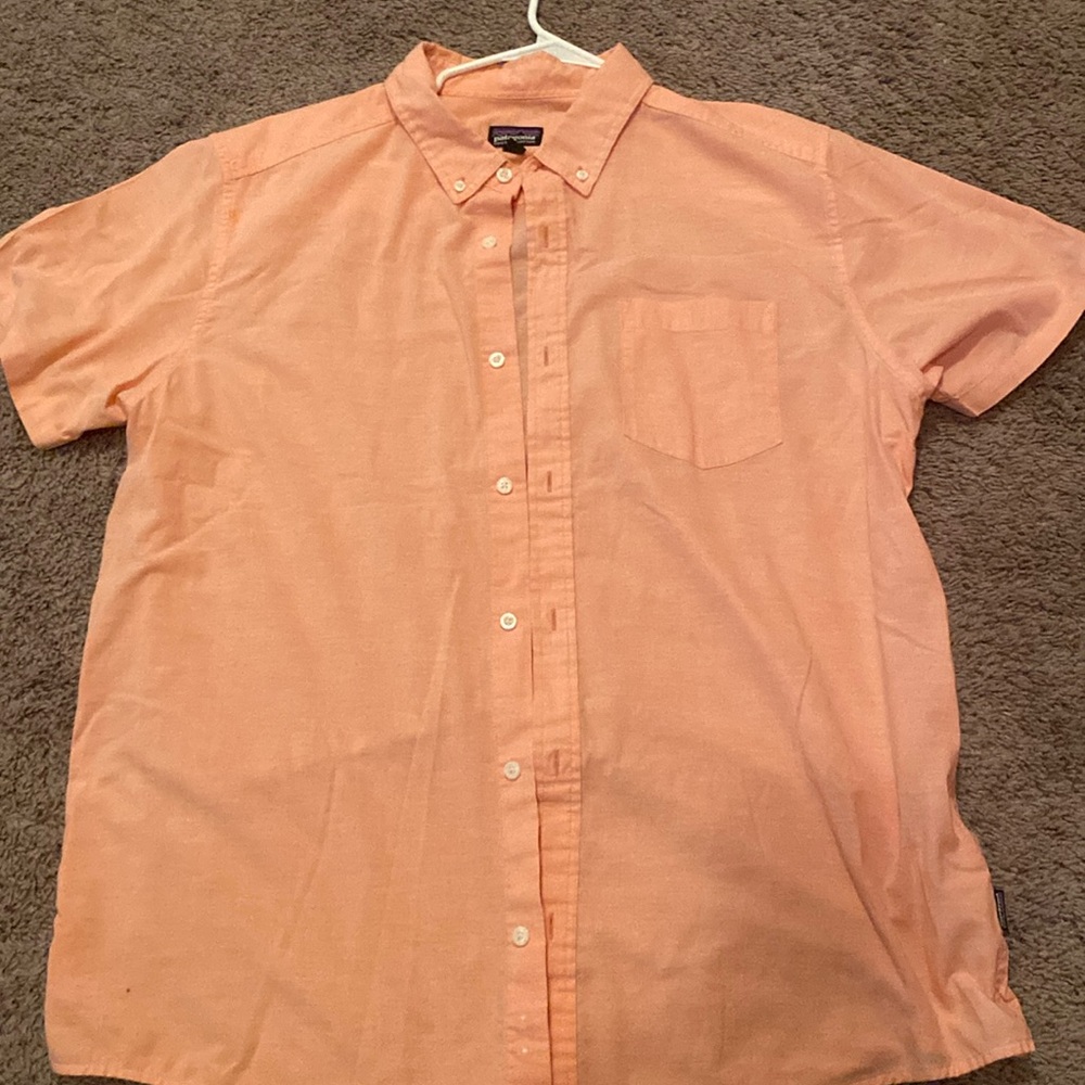Patagonia Organic Cotton Button-Up Short Sleeve Casual Shirt, XL